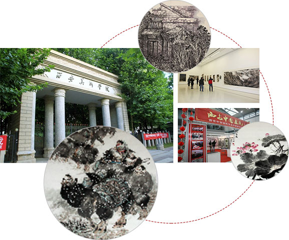 依托于陕西省美术家协会，陕西国画院，西安美术学院，西安中国画院等